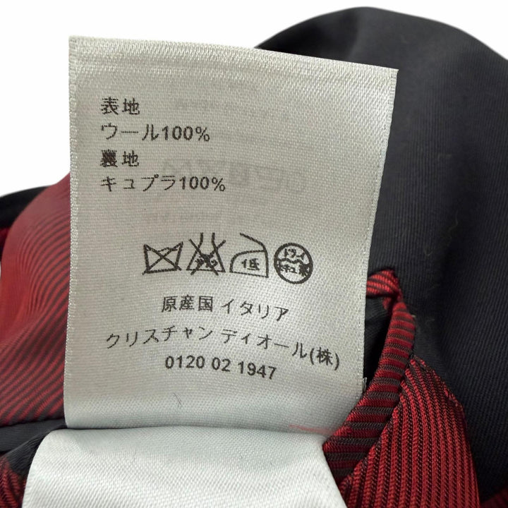 極美品▼Dior HOMME ディオールオム 633C293A3576 ウール100% シングルジャケット テーラード ブラック 44 正規品 メンズ ガーメント付き