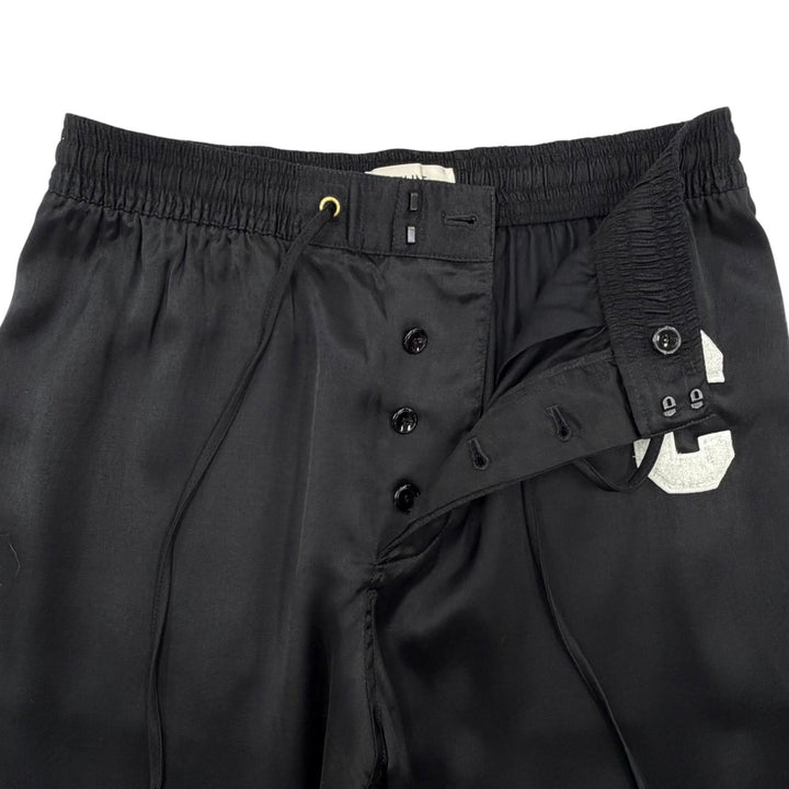 極美品◇CELINE セリーヌ 2P535164I サイドライン トラックパンツ アスレチックパンツ ブラック ホワイト 38 伊製 正規品 レディース