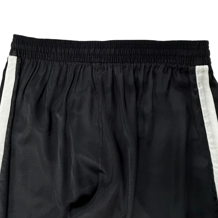 極美品◇CELINE セリーヌ 2P535164I サイドライン トラックパンツ アスレチックパンツ ブラック ホワイト 38 伊製 正規品 レディース