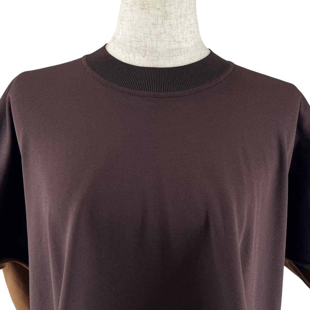 美品▲BOTTEGAVENETA ボッテガヴェネタ 20AW 629983 ドレープTシャツ カットソー ブラウン XS イタリア製 正規品 レディース