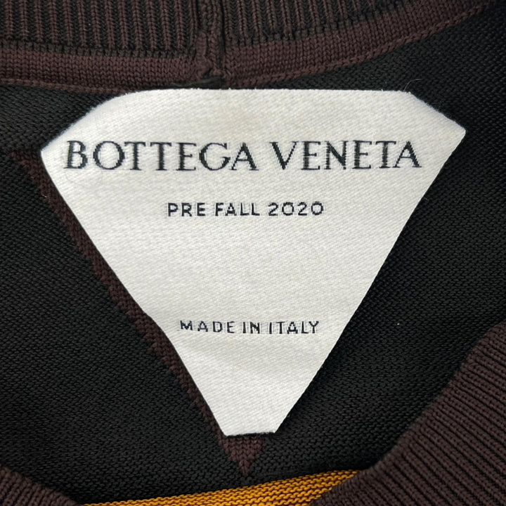 美品▲BOTTEGAVENETA ボッテガヴェネタ 20AW 629983 ドレープTシャツ カットソー ブラウン XS イタリア製 正規品 レディース