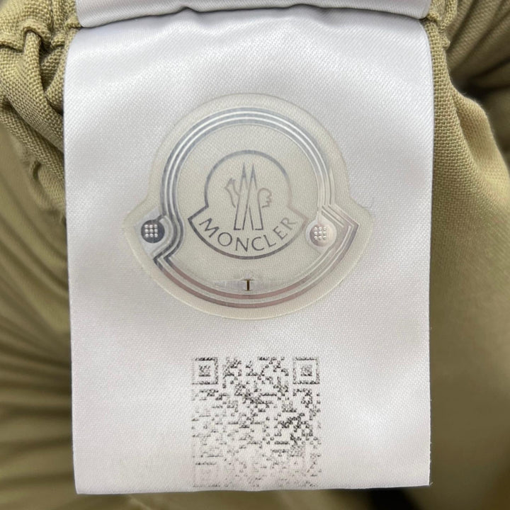 極美品▲MONCLER モンクレール 2023年製 PANTALONE ウール ワイドイージー パンツ ベージュ S イタリア製 正規品 レディース