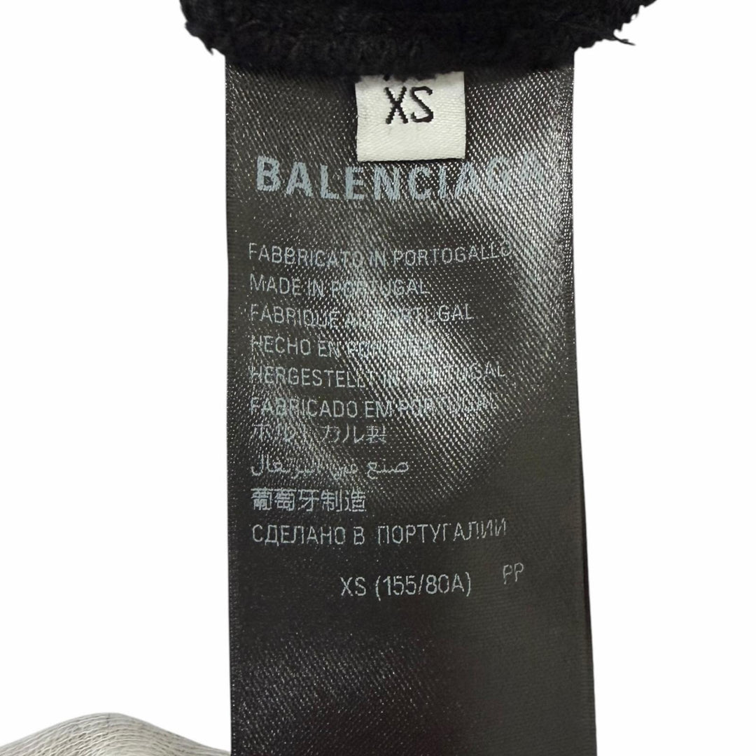 未使用品□BALENCIAGA バレンシアガ 25SS 578135 キャンペーンロゴプリント プルオーバーパーカー フーディー ブラック XS 正規品 メンズ