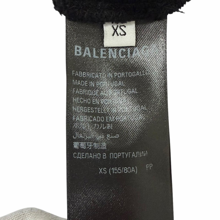 未使用品□BALENCIAGA バレンシアガ 25SS 578135 キャンペーンロゴプリント プルオーバーパーカー フーディー ブラック XS 正規品 メンズ