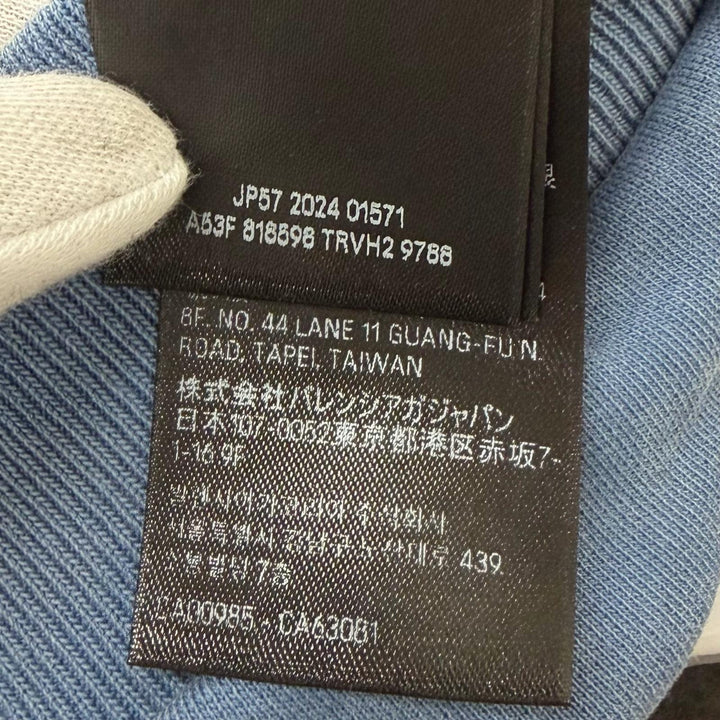 未使用品□BALENCIAGA バレンシアガ 25SS 818598 Destroy Layered Sports Hoodie プルオーバーパーカー ライトブルー S 正規品 メンズ