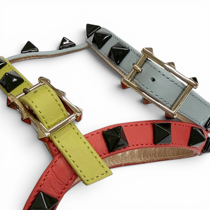 未使用△Valentino Garavani ヴァレンティノガラヴァーニ KW2S0838 ロックスタッズ アンクルストラップ レザー サンダル 36 マルチカラー