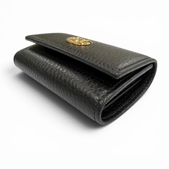 極美品▼GUCCI グッチ 456118 レザー ダブルG 6連 キーケース ブラック ゴールド金具 イタリア製 メンズ レディース 箱・保存袋付き