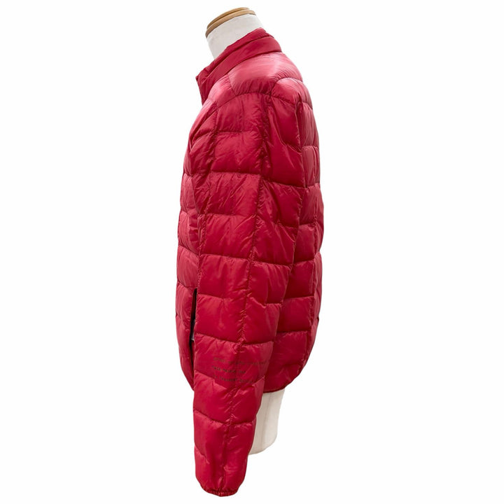 極美品▼MONCLER GENIUS 3 モンクレール ジーニアス 3 HOTZ ワッペン付き ロゴプリント ダウンジャケット レッド 1 伊製 正規品 メンズ