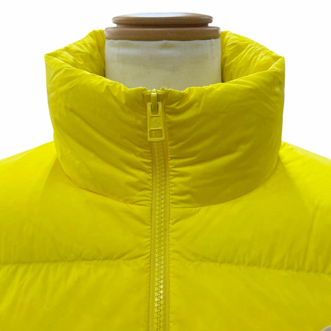 美品▼MONCLER モンクレール 23-24AW CITALA シタラ ロゴワッペン付き ダブルジップアップ ダウンジャケット イエロー 3 正規品 メンズ
