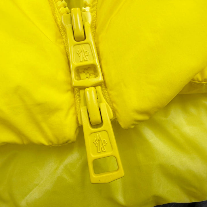美品▼MONCLER モンクレール 23-24AW CITALA シタラ ロゴワッペン付き ダブルジップアップ ダウンジャケット イエロー 3 正規品 メンズ