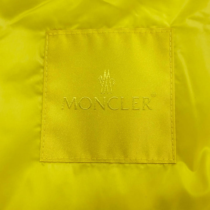 美品▼MONCLER モンクレール 23-24AW CITALA シタラ ロゴワッペン付き ダブルジップアップ ダウンジャケット イエロー 3 正規品 メンズ