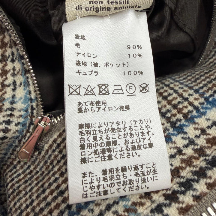 未使用品▼HERMES エルメス H462320HD Prince of Wales surligne チェック柄 セリエボタン WZIPUP ジャケット オーバーシャツ 44 正規品