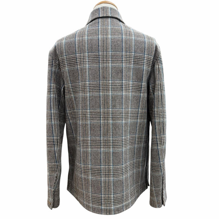 未使用品▼HERMES エルメス H462320HD Prince of Wales surligne チェック柄 セリエボタン WZIPUP ジャケット オーバーシャツ 44 正規品