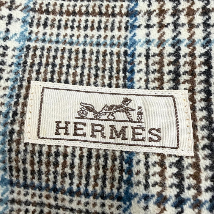 未使用品▼HERMES エルメス H462320HD Prince of Wales surligne チェック柄 セリエボタン WZIPUP ジャケット オーバーシャツ 44 正規品