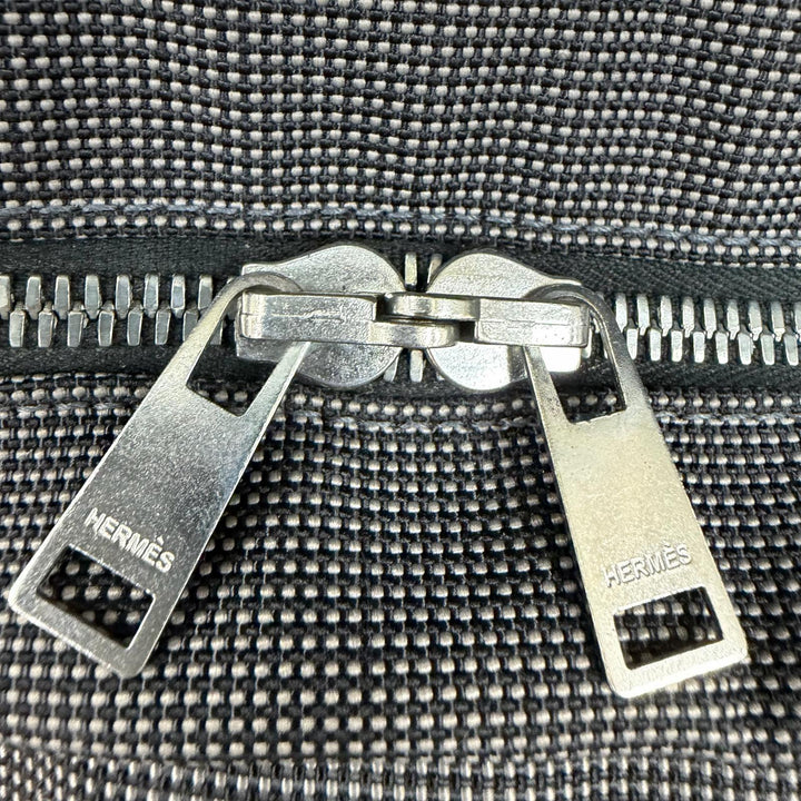 極美品☆HERMES エルメス エールライン MM シルバー金具 セリエ金具 キャンバス トートバッグ ハンドバッグ グレー 仏製 レディース