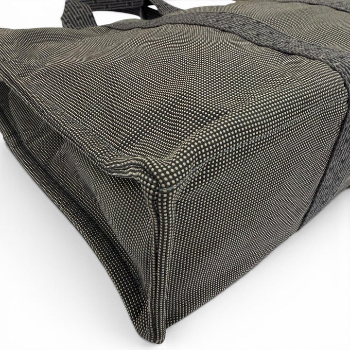 極美品☆HERMES エルメス エールライン MM シルバー金具 セリエ金具 キャンバス トートバッグ ハンドバッグ グレー 仏製 レディース