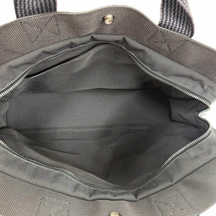 極美品☆HERMES エルメス エールライン MM シルバー金具 セリエ金具 キャンバス トートバッグ ハンドバッグ グレー 仏製 レディース