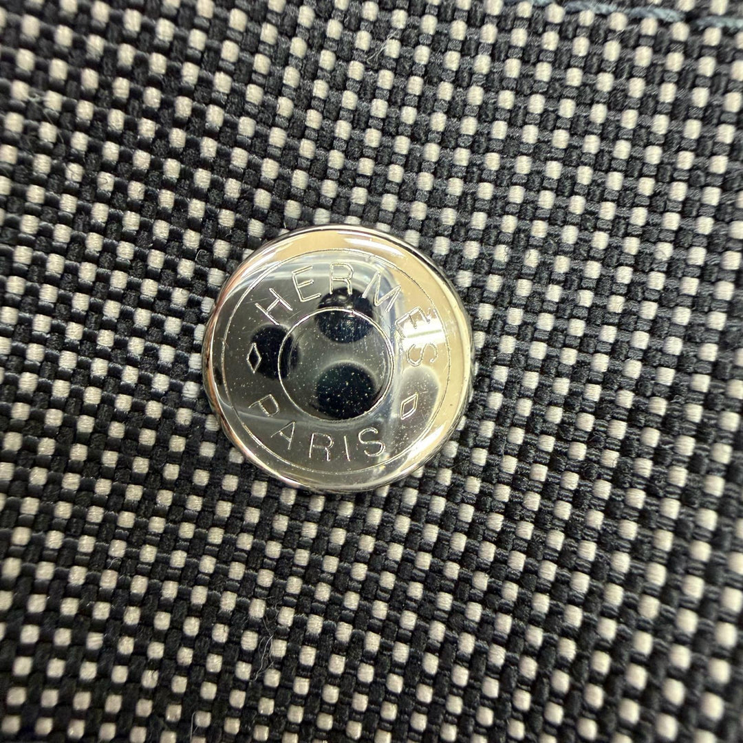 極美品☆HERMES エルメス エールライン MM シルバー金具 セリエ金具 キャンバス トートバッグ ハンドバッグ グレー 仏製 レディース