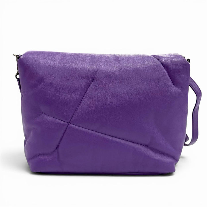 極美品★discord Yohji Yamamoto ディスコード ヨウジヤマモト DZ-I07-709 FLUFFY レザー ショルダーバッグ パープル 日本製 正規品