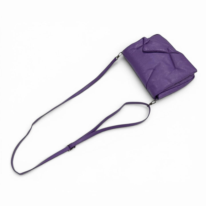 極美品★discord Yohji Yamamoto ディスコード ヨウジヤマモト DZ-I07-709 FLUFFY レザー ショルダーバッグ パープル 日本製 正規品