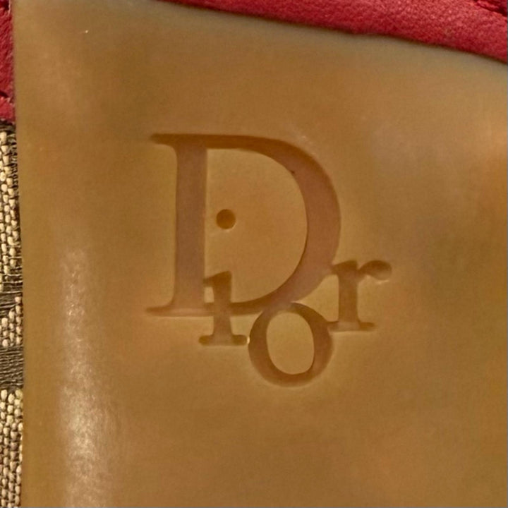 未使用品★Christian Dior クリスチャンディオール ヴィンテージ トロッター ジャガード ローファー ドライビングシューズ ラスタカラー 37