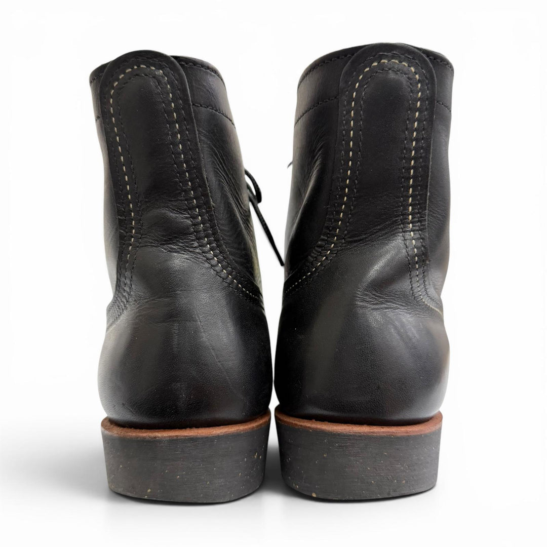 良品△RED WING レッドウィング 2012年製 8114 アイアンレンジャー レースアップ レザー ショートブーツ ブラック 25.5cm USA製 メンズ