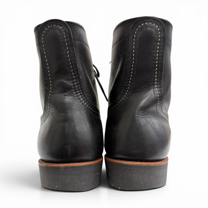 良品△RED WING レッドウィング 2012年製 8114 アイアンレンジャー レースアップ レザー ショートブーツ ブラック 25.5cm USA製 メンズ
