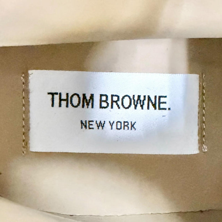 未使用品△THOM BROWNE トムブラウン FFB018B ペブルグレイン ウィングチップ ブーツ レザー アンクルブーツ 黒 38 24.5cm 定価173800円