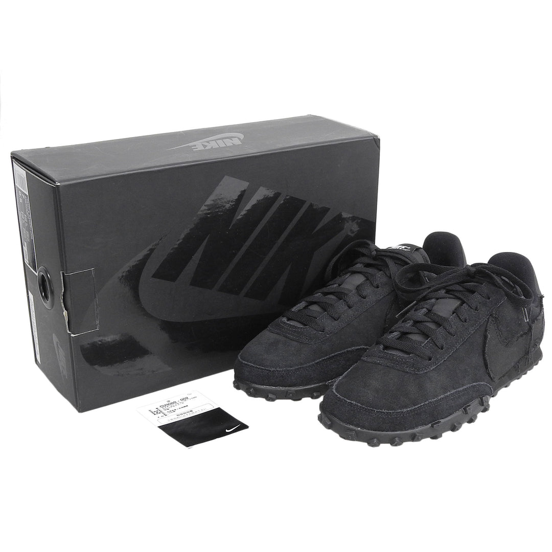 極美品▲NIKE COMME des GARCONS ナイキ コムデギャルソン CU9080-002 ワッフルレーサー CDG レザースニーカー ブラック 25cm メンズ