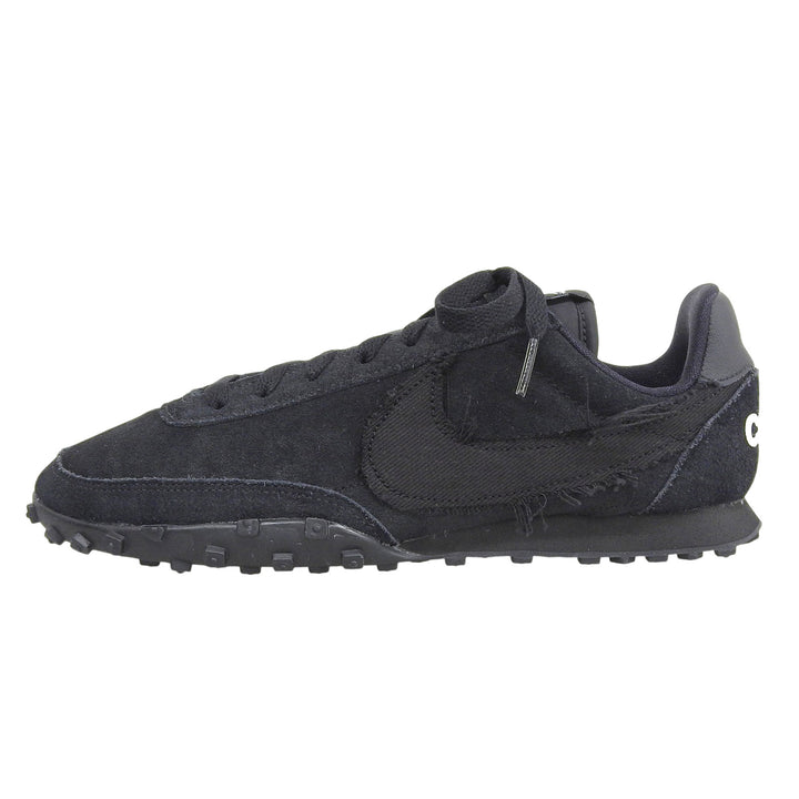 極美品▲NIKE COMME des GARCONS ナイキ コムデギャルソン CU9080-002 ワッフルレーサー CDG レザースニーカー ブラック 25cm メンズ