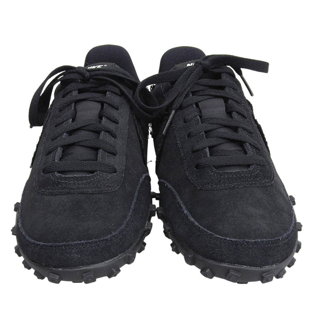 極美品▲NIKE COMME des GARCONS ナイキ コムデギャルソン CU9080-002 ワッフルレーサー CDG レザースニーカー ブラック 25cm メンズ