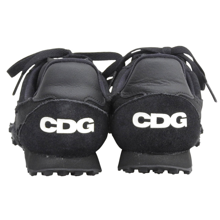 極美品▲NIKE COMME des GARCONS ナイキ コムデギャルソン CU9080-002 ワッフルレーサー CDG レザースニーカー ブラック 25cm メンズ
