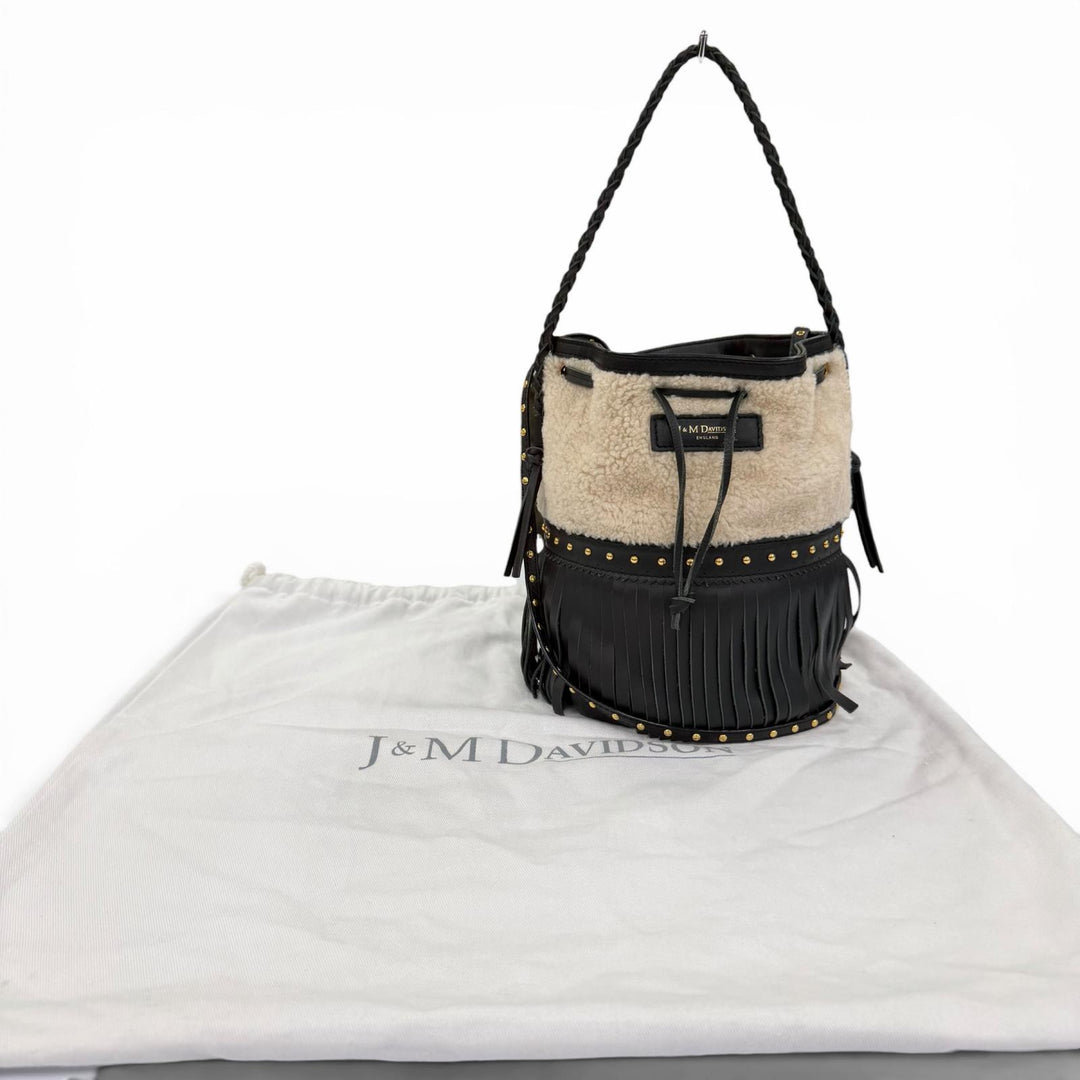 極美品☆J&amp;M Davidson ジェイアンドエムデヴィッドソン チャールストン コレクション カーニバル ムートン レザー 2WAY ショルダーバッグ