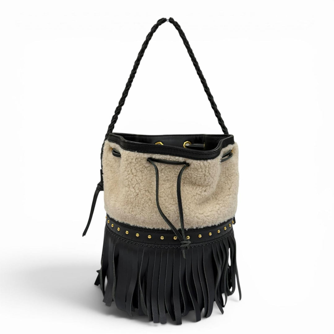 極美品☆J&amp;M Davidson ジェイアンドエムデヴィッドソン チャールストン コレクション カーニバル ムートン レザー 2WAY ショルダーバッグ