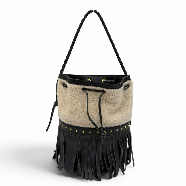 極美品☆J&amp;M Davidson ジェイアンドエムデヴィッドソン チャールストン コレクション カーニバル ムートン レザー 2WAY ショルダーバッグ