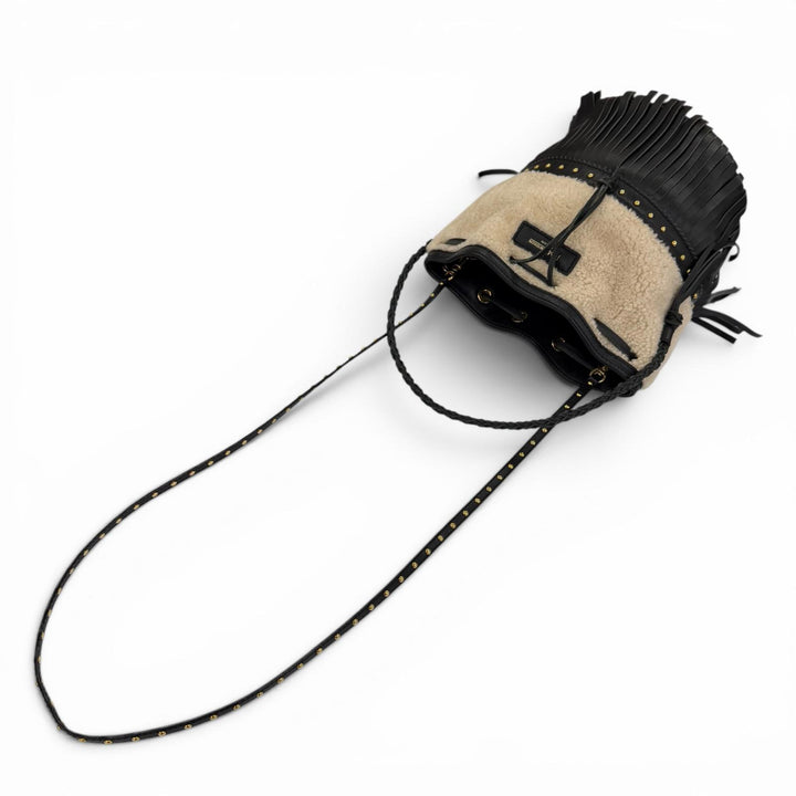 極美品☆J&amp;M Davidson ジェイアンドエムデヴィッドソン チャールストン コレクション カーニバル ムートン レザー 2WAY ショルダーバッグ