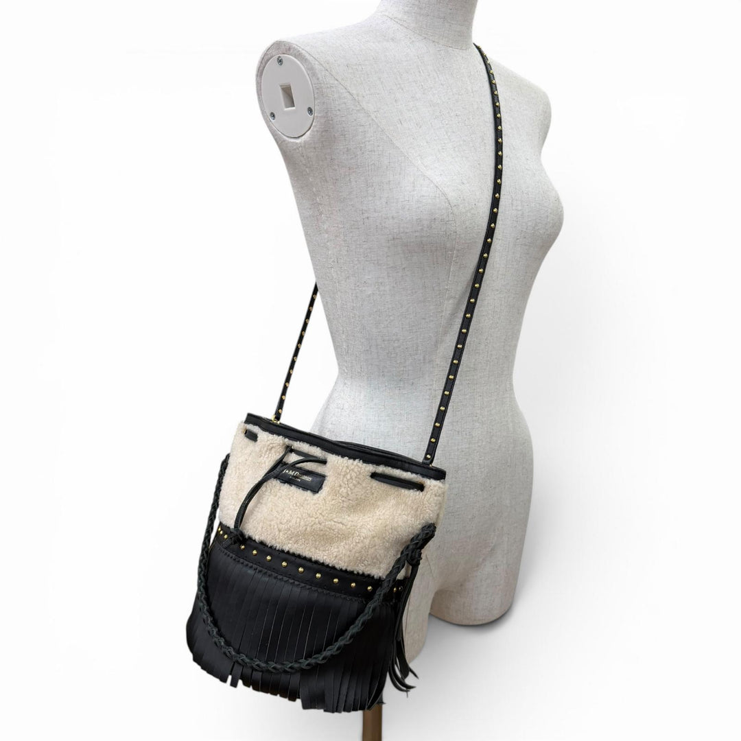 極美品☆J&amp;M Davidson ジェイアンドエムデヴィッドソン チャールストン コレクション カーニバル ムートン レザー 2WAY ショルダーバッグ