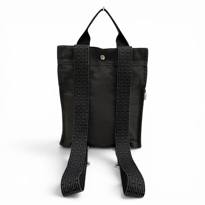 極美品★HERMES エルメス エールライン アドPM カデナ付 キャンバス リュックサック デイパック グレー フランス製 レディース