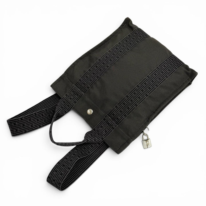 極美品★HERMES エルメス エールライン アドPM カデナ付 キャンバス リュックサック デイパック グレー フランス製 レディース