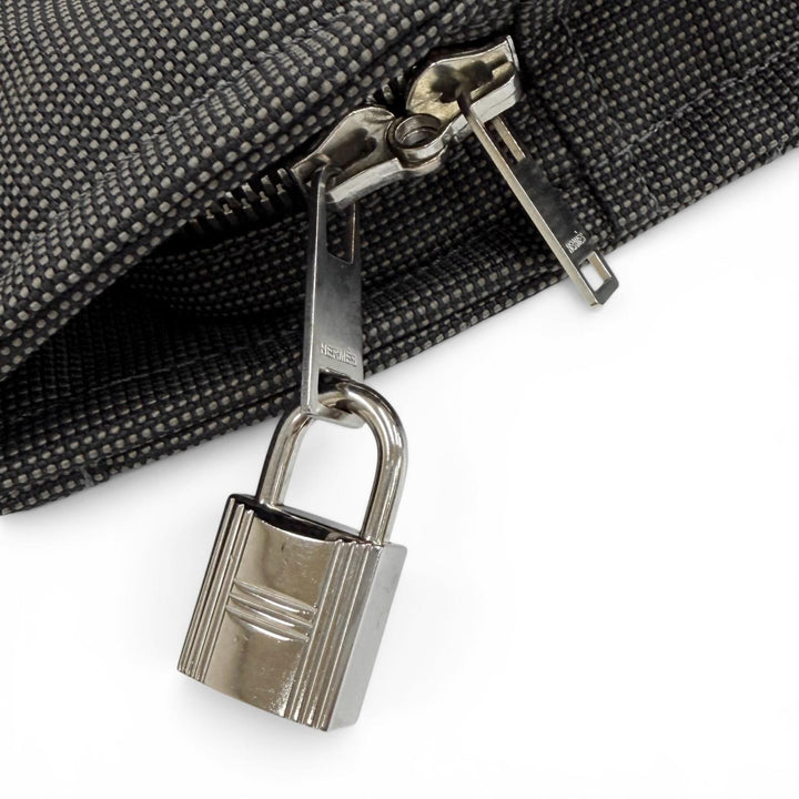 極美品★HERMES エルメス エールライン アドPM カデナ付 キャンバス リュックサック デイパック グレー フランス製 レディース