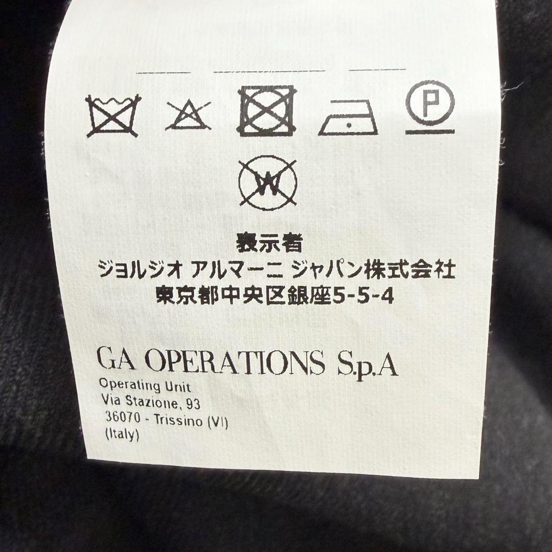 極美品□EMPORIO ARMANI エンポリオ アルマーニ 黒タグ 裏グレンチェック柄 ダブルブレスト チェスターコート チャコール 54 伊製 正規品