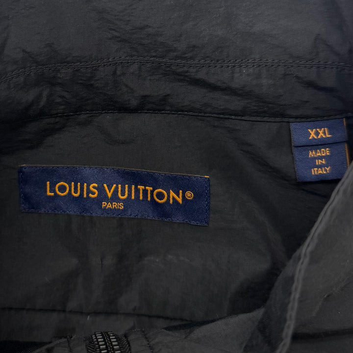 美品□LOUIS VUITTON ルイヴィトン 23AW エンブロイダード テクニカル コットンジップシャツ プルオーバー ブルゾン XXL 伊製 正規品