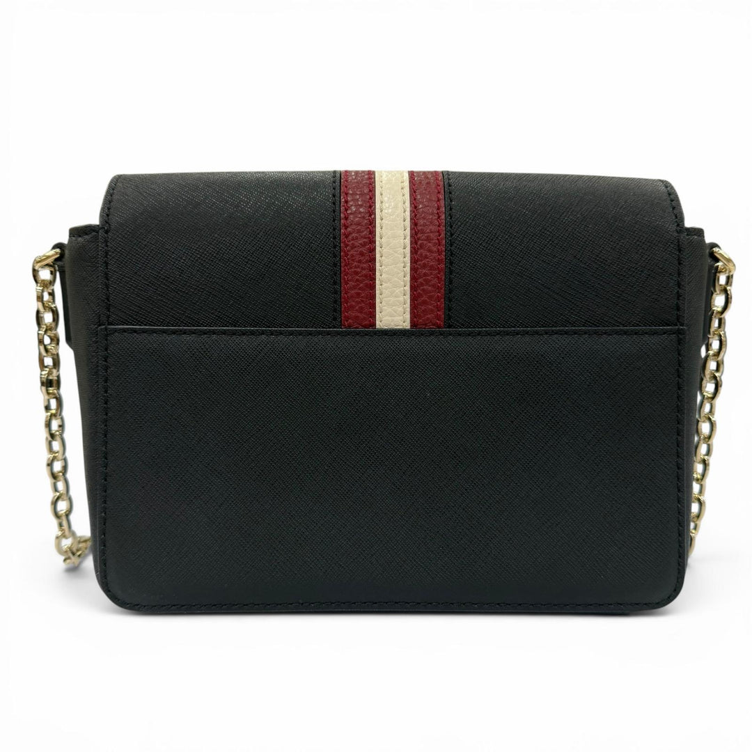 極美品☆BALLY バリー Seliah ロゴ金具 レザー チェーン ショルダーバッグ ブラック ゴールド金具 レディース
