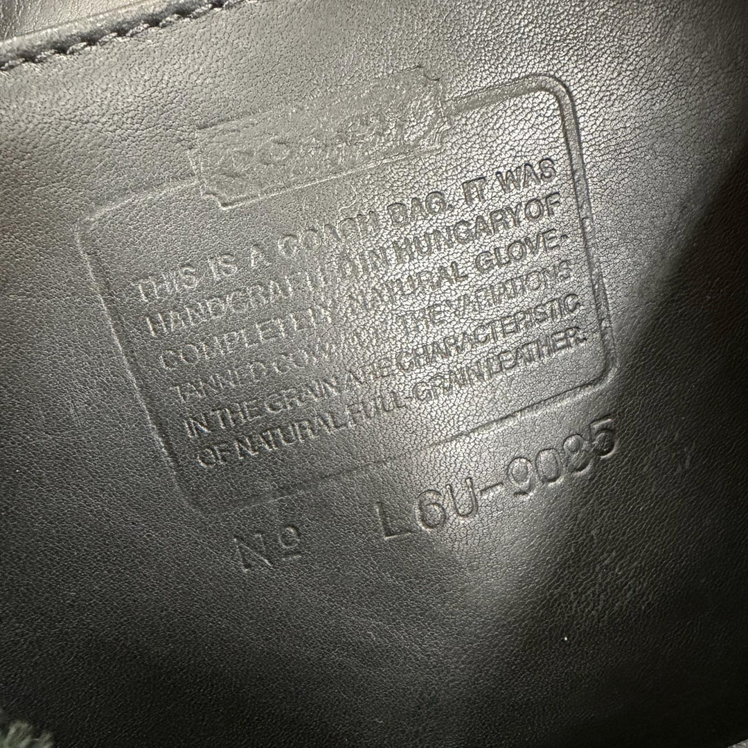 美品☆COACH コーチ ヴィンテージ 9085 オールドコーチ グローブレザー バケツ型 ハンドバッグ ショルダーバッグ ブラック レディース