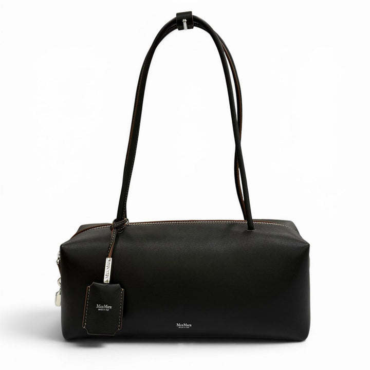 極美品★Max Mara マックスマーラ ホールドオールストリング カーフレザー ダブル ハンドルバッグ ショルダーバッグ 定価277200円 袋付