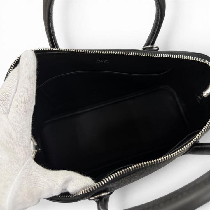 未使用品☆HERMES エルメス ボリード1923 30 ヴォーエプソン シルバー金具 ハンドバッグ ブラック K刻印 仏製 レディース 箱・保存袋付き