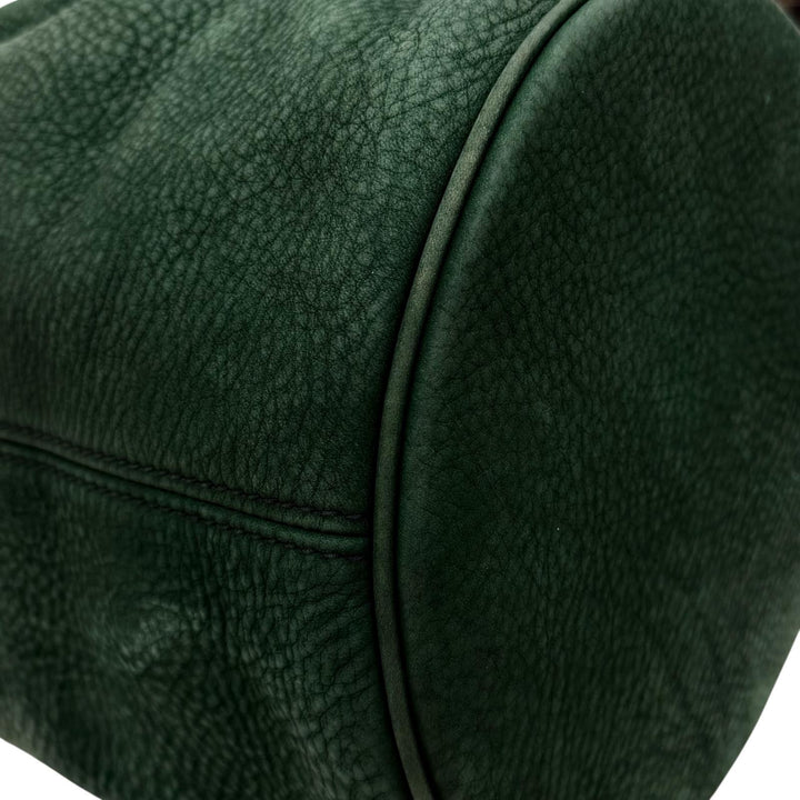 美品◇COACH コーチ ヴィンテージ オールドコーチ ヌバックレザー ドローストリングス ワンショルダーバッグ グリーン レアカラー 伊製