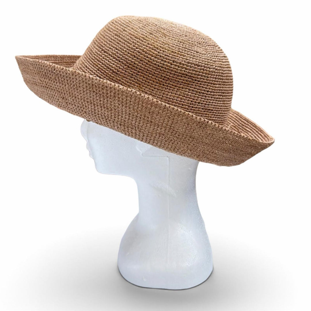 極美品▲HELEN KAMINSKI ヘレンカミンスキー ラフィア100% クロッシェ編み リボン ラフィア ハット ナチュラル レディース 箱・保存袋付き