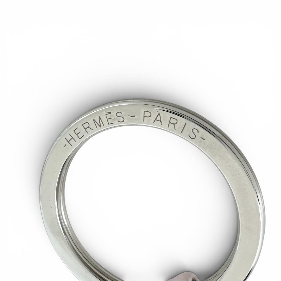 未使用品▲HERMES エルメス カルメン アニョーミロ シルバー金具 トリコロール チャーム モーヴペール ヴェールシプレ U刻印 仏製 箱付き