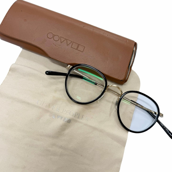 美品□OLIVER PEOPLES オリバーピープルズ MP-2 雅 リミテッドエディション メガネ 眼鏡 アイウェア ブラック 46□24-148 度入り 日本製